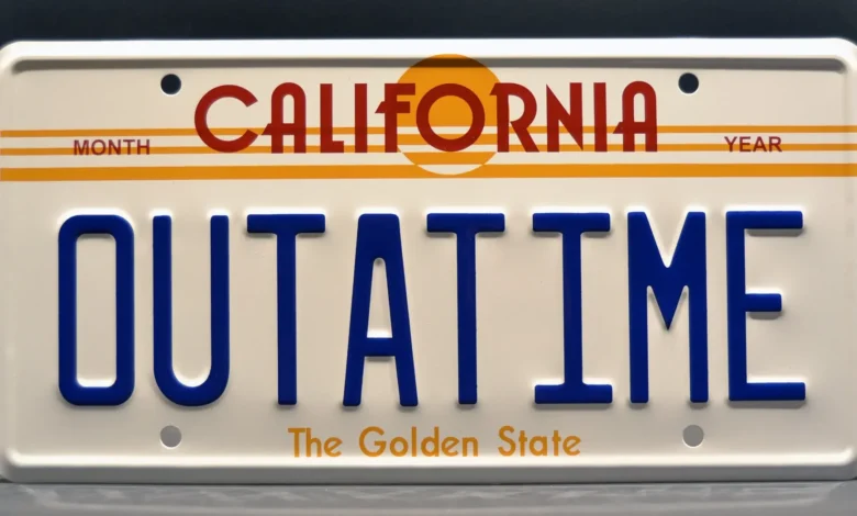 back to the future license plate