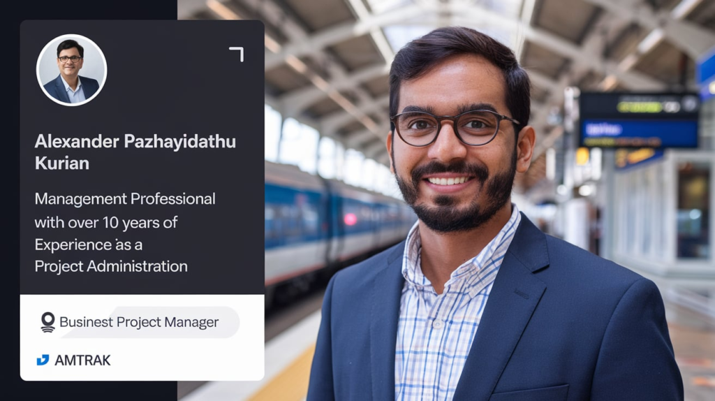 Exploring the Professional Journey of Alexander pazhayidathu kurian amtrak linkedin profile Insights